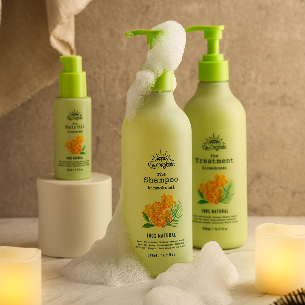 15/e organic  ヘアケアセット(キンモクセイの香り)のイメージ動画