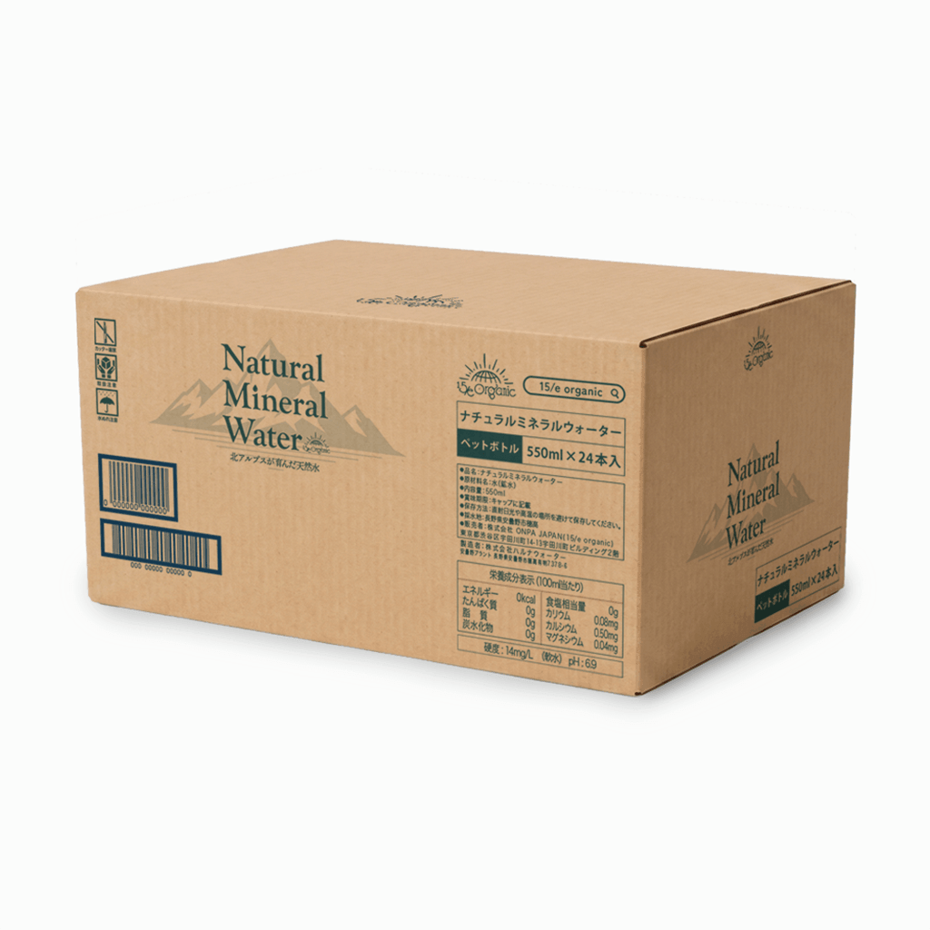 【15/e organic】Natural Mineral Water 550ml