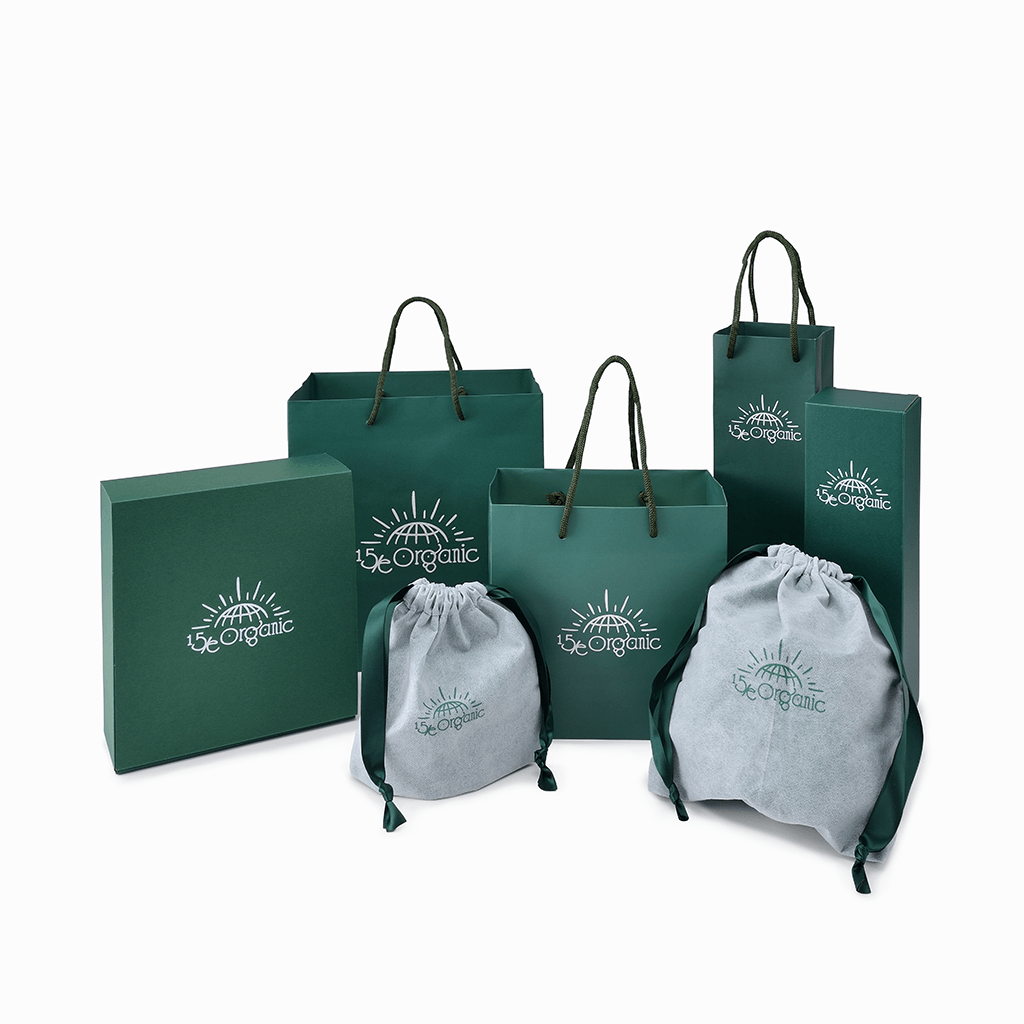 【15/e organic】紙手提袋 （ワイン・ジュース・ボトル用）157g