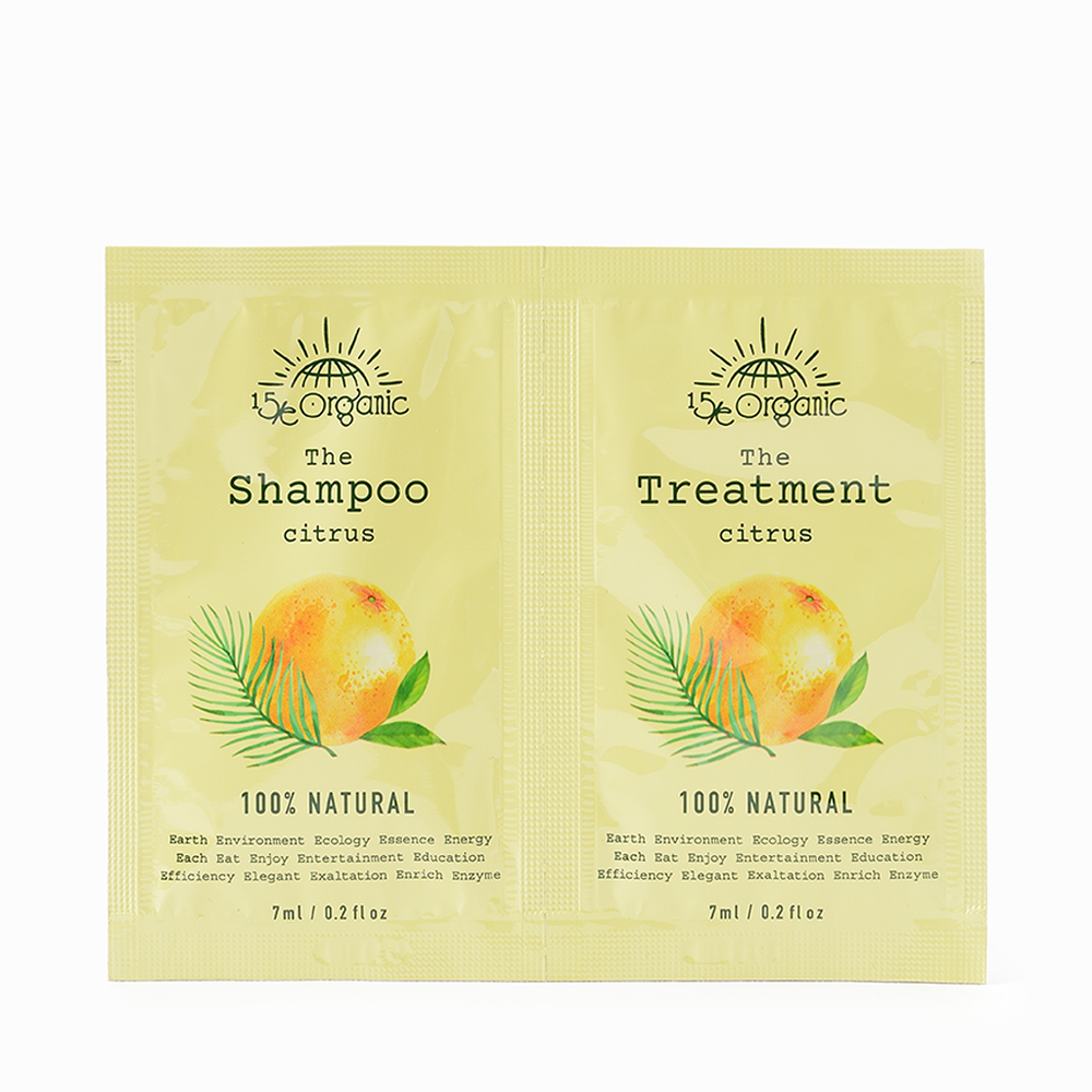 
                  
                    【15/e organic】シャンプー＆トリートメント サシェ（キンモクセイの香り/シトラスの香り）14ml
                  
                