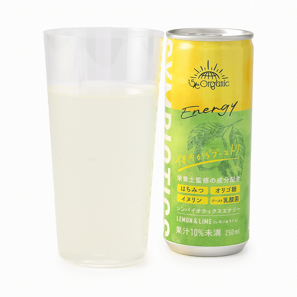 【15/e organic】15/e Symbiotics Energy レモン＆ライム 250ml