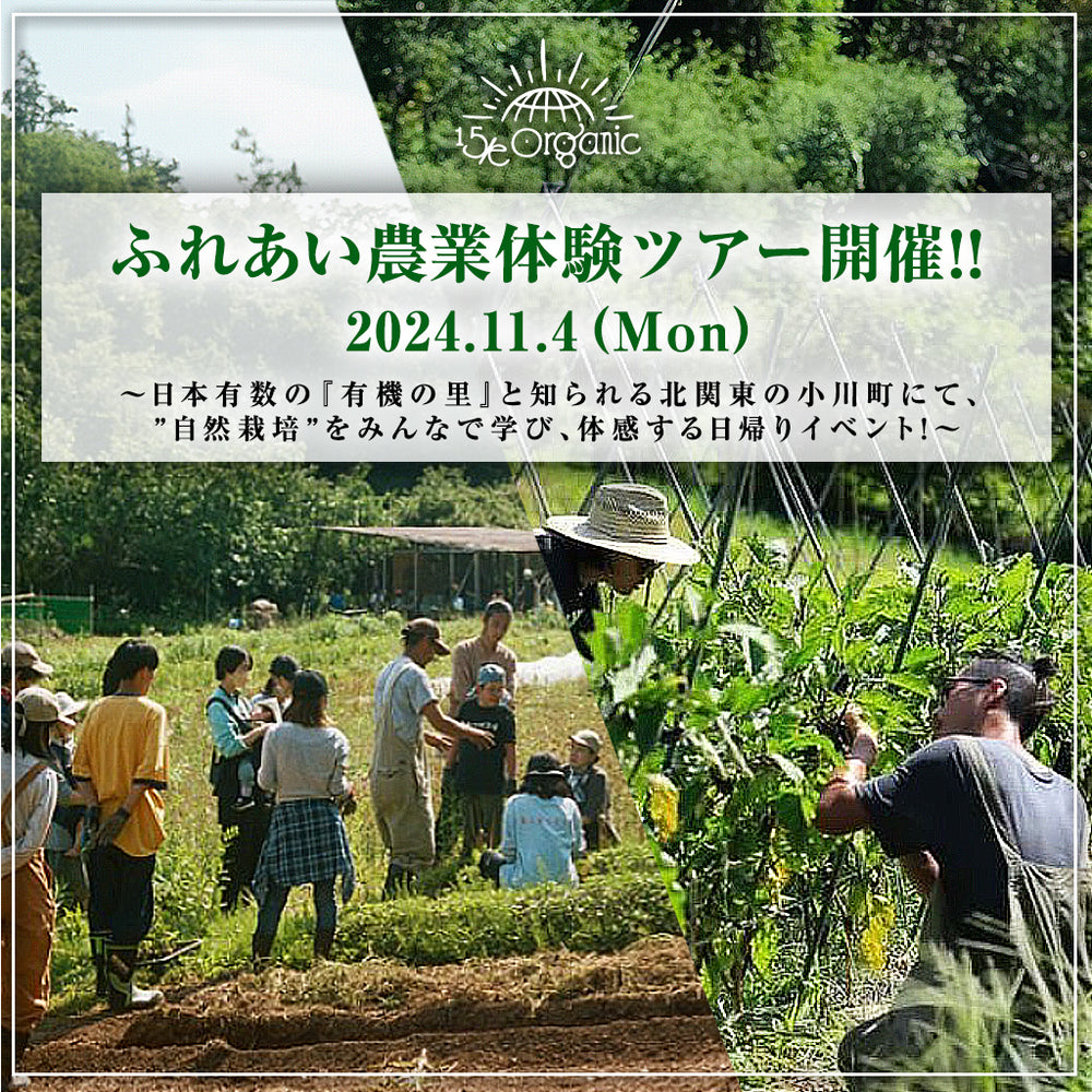 ふれあい農業体験ツアー開催‼️2024/11/4(月)〜日本有数の「有機の里」と知られる北関東の小川町にて、”自然栽培”をみんなで学び、体感する日帰りイベント！〜