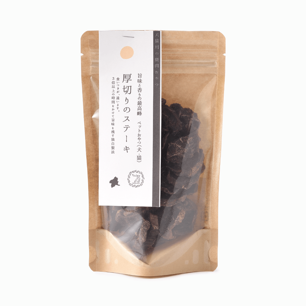 &C】ペットのおやつ 鹿肉ジャーキー（厚切りタイプ）25g/60g – 15/e