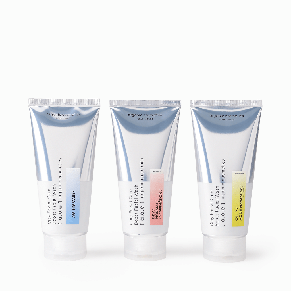 【[a.o.e] ORGANIC cosmetics】BOOST FACIALWASH（BLUE/PINK/YELLOW）