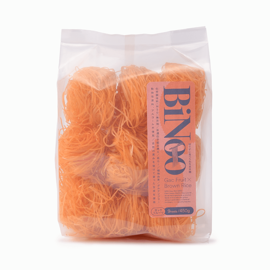 
                  
                    【BiNoo】Gac Fruit brown rice noodle（玄米ガックフルーツヌードル）200g/450g
                  
                