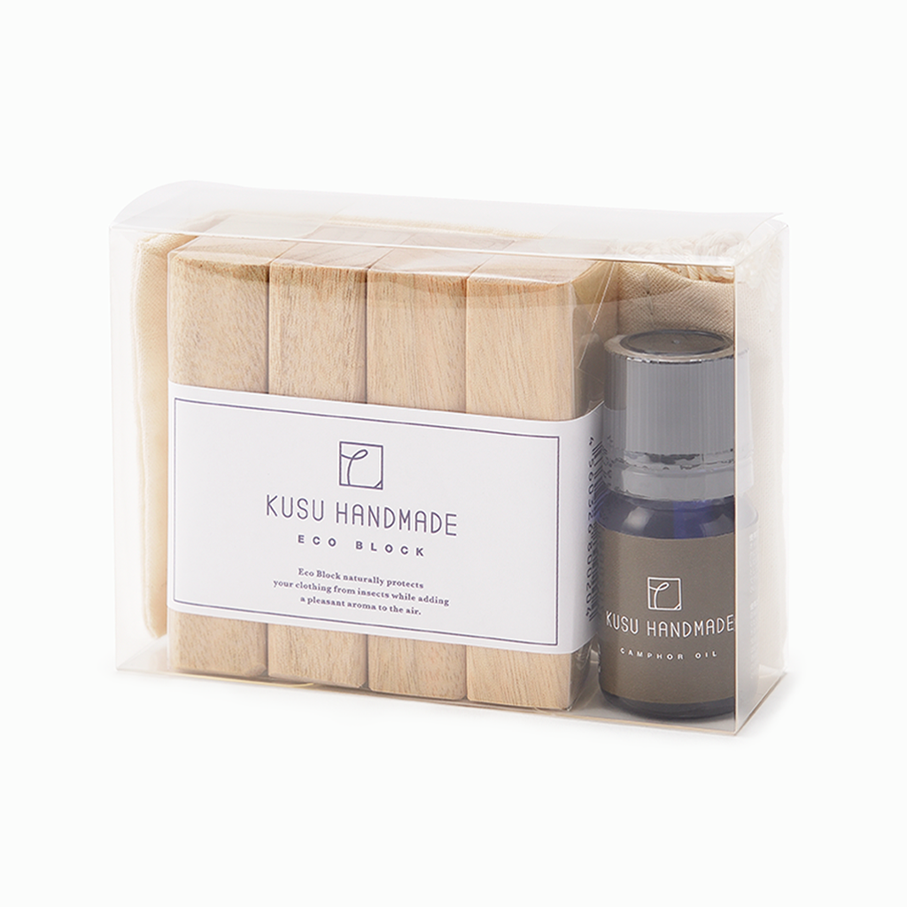 
                  
                    【KUSU HANDMADE】エコブロック4個＋カンフルオイル5ml＋コットンポーチセット
                  
                