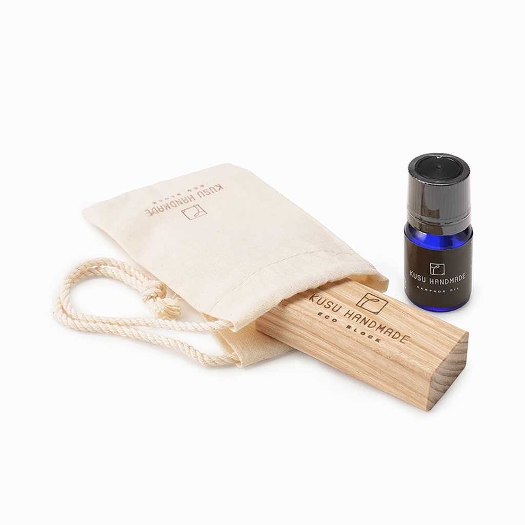 
                  
                    【KUSU HANDMADE】エコブロック4個＋カンフルオイル5ml＋コットンポーチセット
                  
                