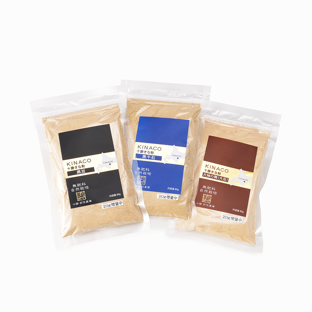 【折笠農場】オーガニック大豆で作ったきな粉（大袖の舞）100g