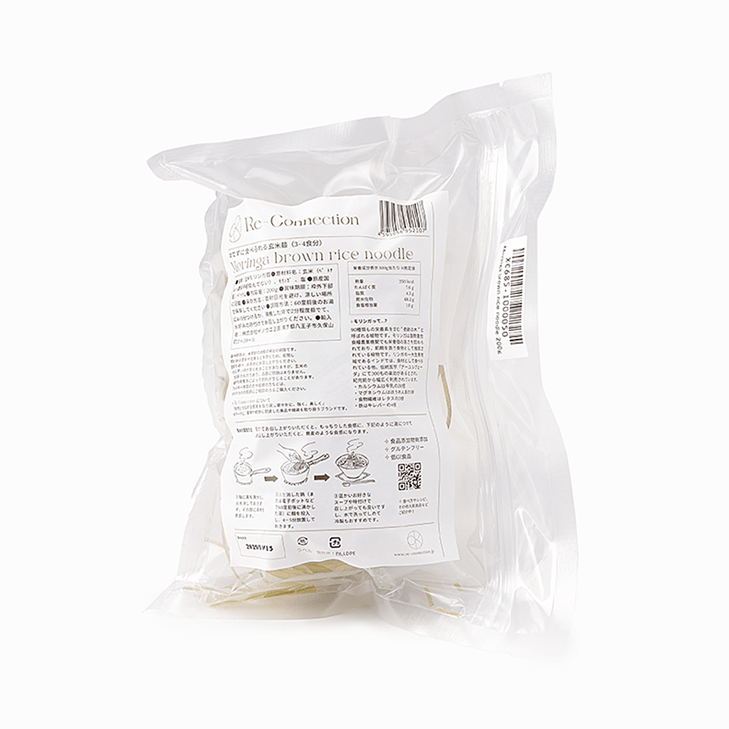 【Re-connection】Moringa brown rice noodle （玄米モリンガヌードル） 200g/500g