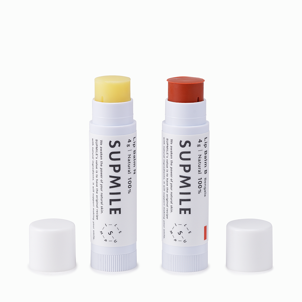 【Supmile】リップバーム（N色なし/B色付き）4g