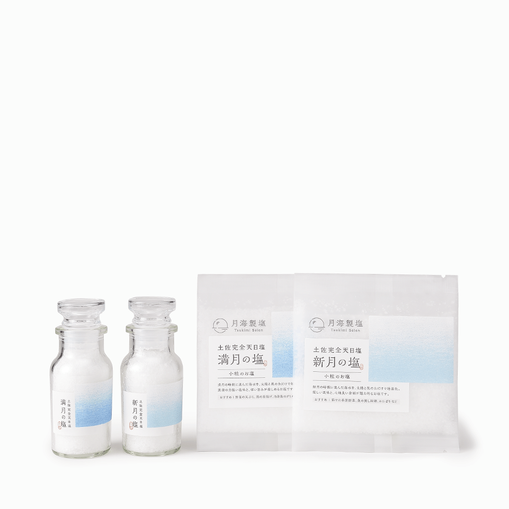 【月海製塩】土佐完全天日塩 新月の塩 小粒 30g/60g