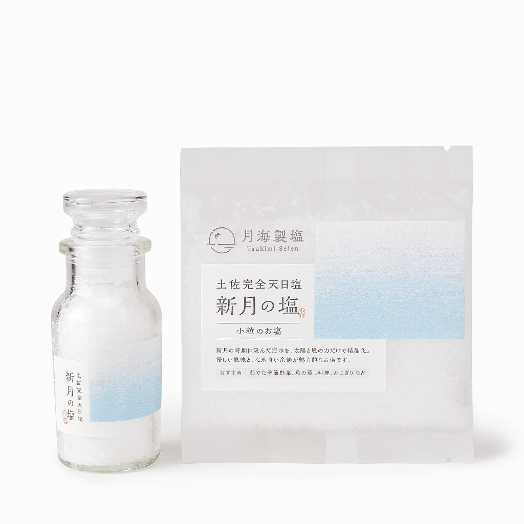 【月海製塩】土佐完全天日塩 新月の塩 小粒 30g/60g